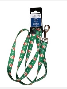 East Side Collection Holiday Monkey Business Dog Leash Green 4ft x 5/8in NWT